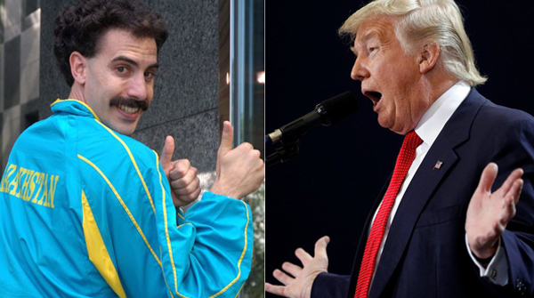 Борат Сагдиев агитирует за Дональда Трампа