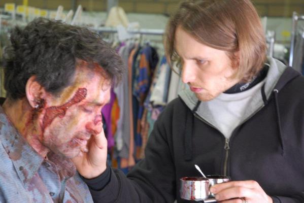 Кадр со съемок фильма Добро пожаловать в Zомбилэнд