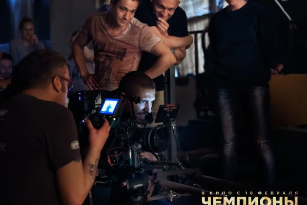 Кадр со съемок фильма Чемпионы: Быстрее. Выше. Сильнее