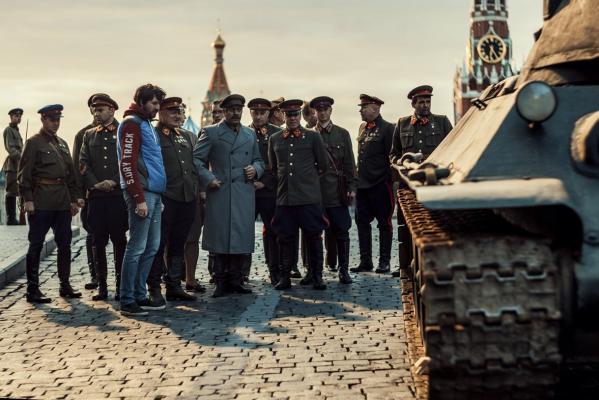 Кадр со съемок фильма Танки