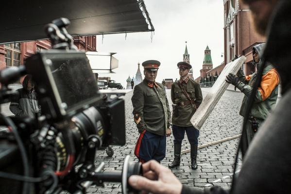 Кадр со съемок фильма Танки