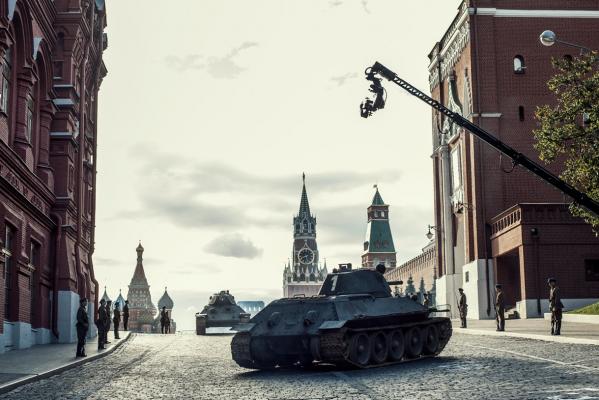 Кадр со съемок фильма Танки