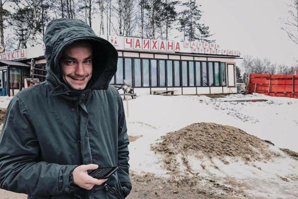 Кадр со съемок фильма Зима
