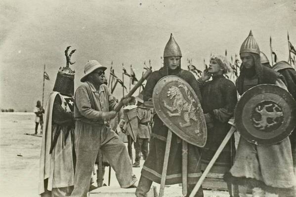 Кадр со съемок фильма Александр Невский