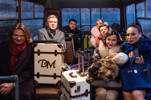 Кадр со съемок фильма Звёзды в Сибири