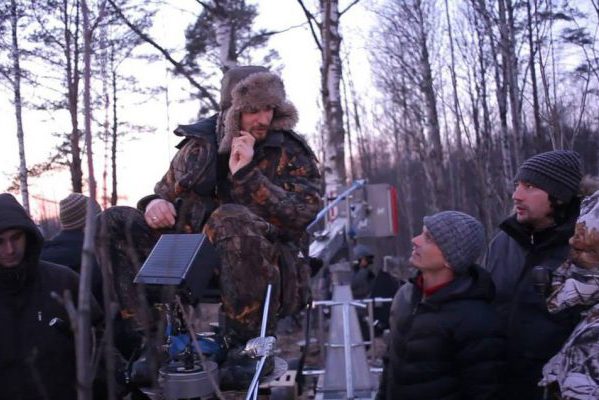Кадр со съемок фильма 28 панфиловцев